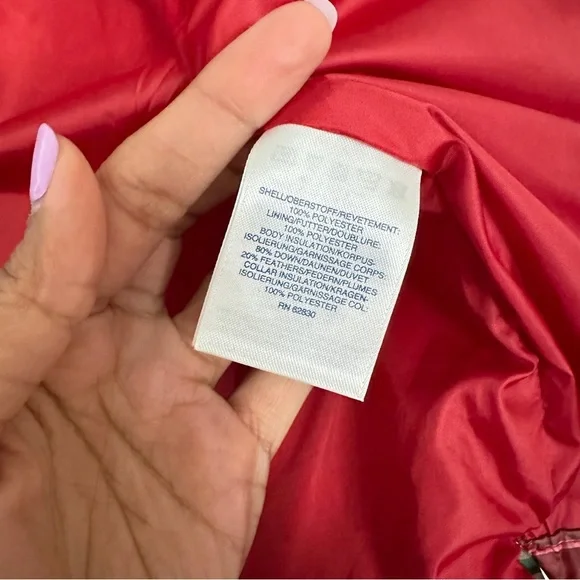 Lands' End Women's Plaid Print Red Puffer Vest Sleeveless Jacket sz M/P 10-12 - Picture 9 of 9